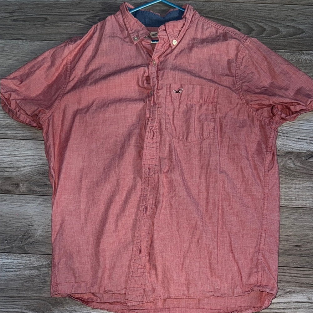 Men's Red Hollister Shirt